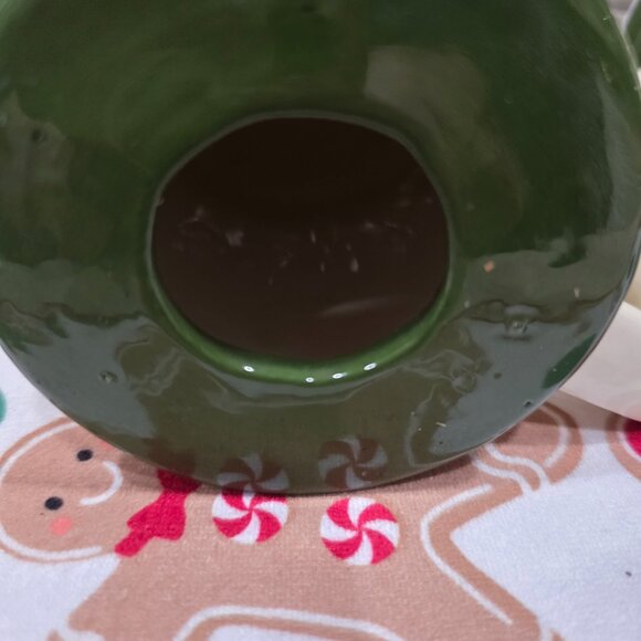 Mid Century Modern Green and Off White Salt & Pepper Shakers 5.5" - Picture 6 of 9